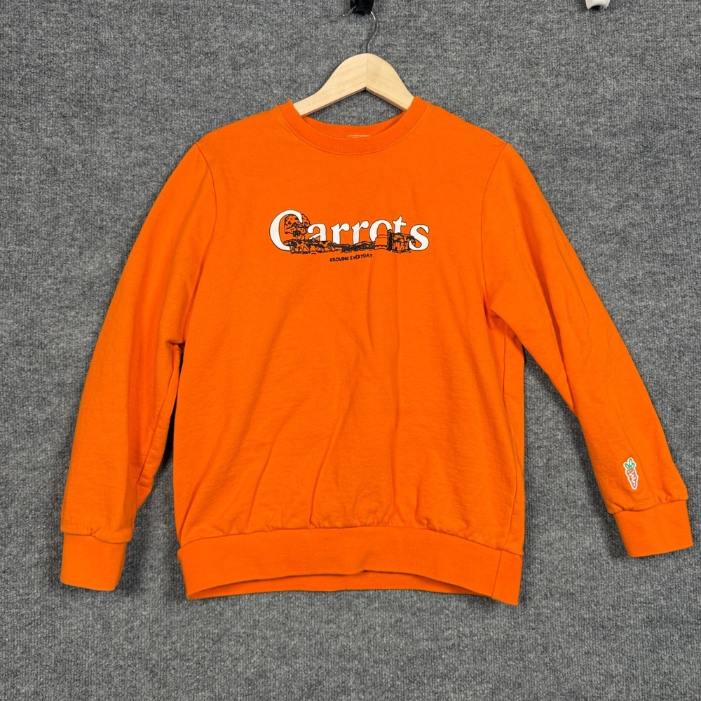 Carrots by Anwar Size XXL-18 Sweatshirt Orange‎ Cotton Graphics Logo Pullover